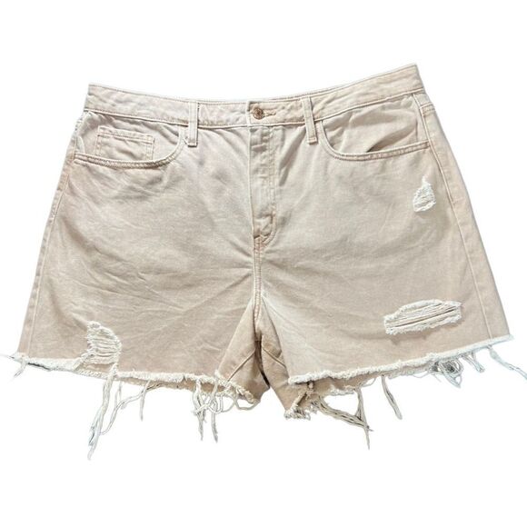 Wild fable high rise Bermuda Jean shorts light brown size 16 (33) - Picture 2 of 13